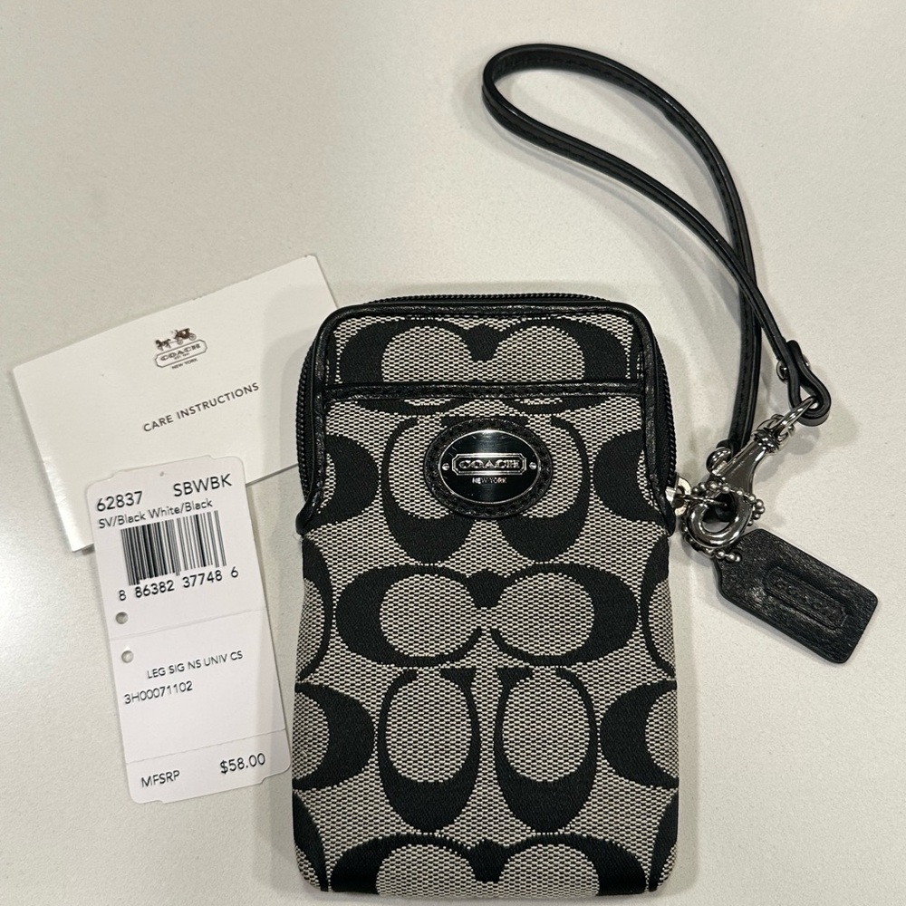 Coach Signature Wristlet with Detachable Strap
